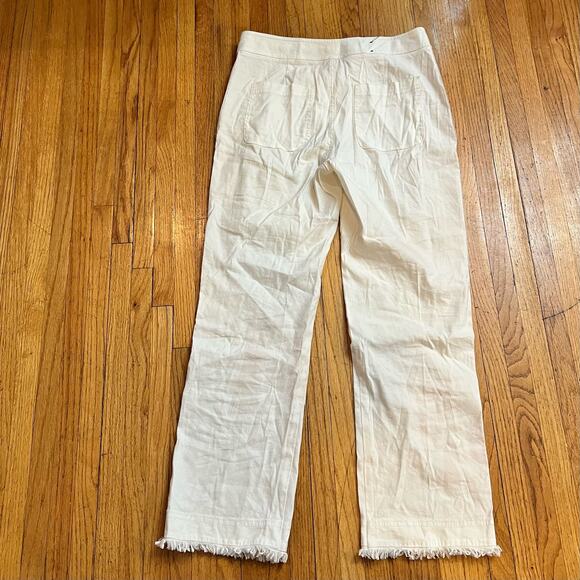 Trina Turk INC Pants Womens 4 White Side Stripe Linen Blend Straight - Picture 3 of 13
